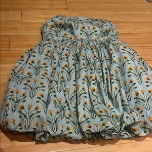 Agua by Agua Bendita Floral Strapless Dress - Blue and Yellow